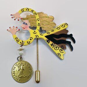 Funky Brooch, Stick Pin, Karen Rossi, Lady, Woman, Fanciful Flights, Designer
